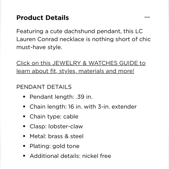 LC Lauren Conrad Gold Dog Pendant Necklace - Picture 5 of 7